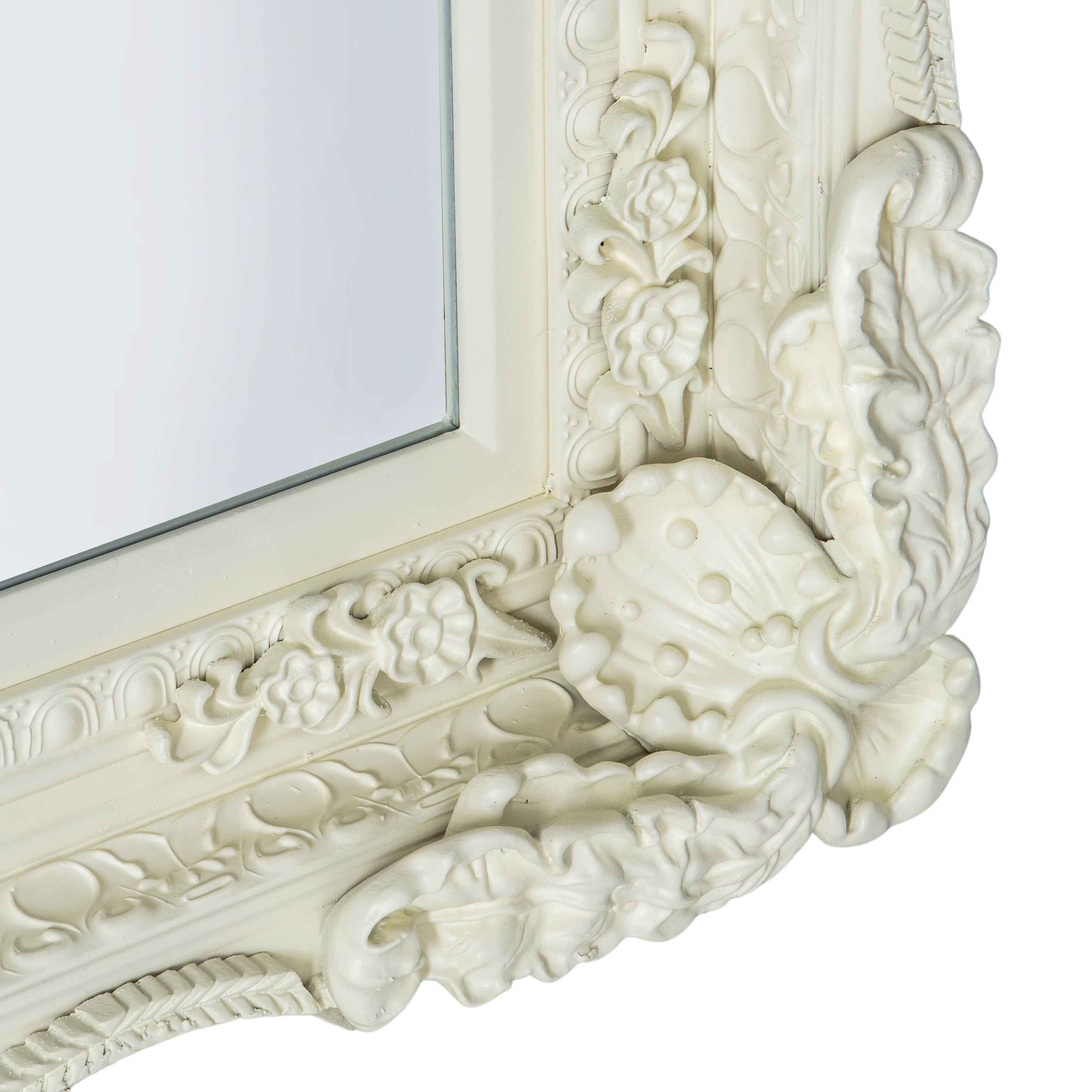 Lucian Baroque Cream Full Length Leaner Mirror